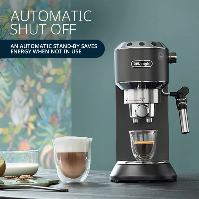 Delonghi Dedica Style Manual Barista Espresso Machine, Cappuccino, Milk Frother, Black EC685.BK