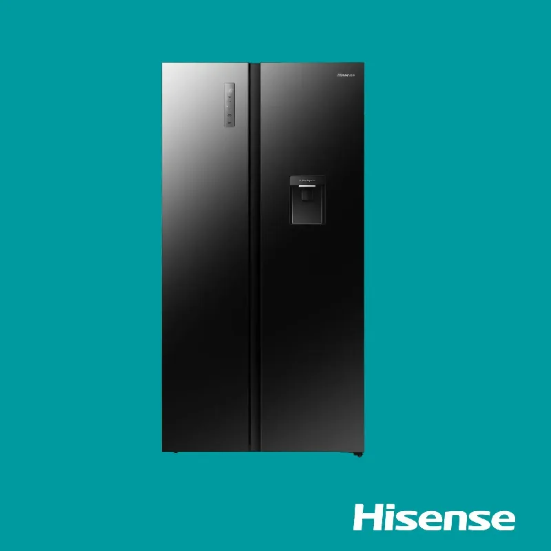 Hisense Refrigerator 529L Side by Side Doors, Digital Temperature Control, Inox RS5P558NMSN