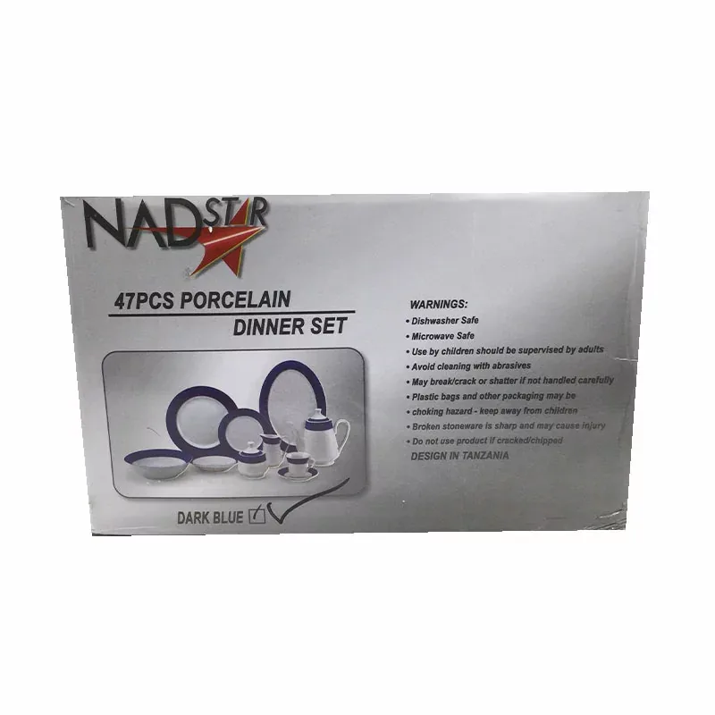 Nadstar Dinner Set 47pcs Porcelain Dark Blue RSPD003