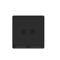 Tronic Double Gang TV Socket - Black Finish