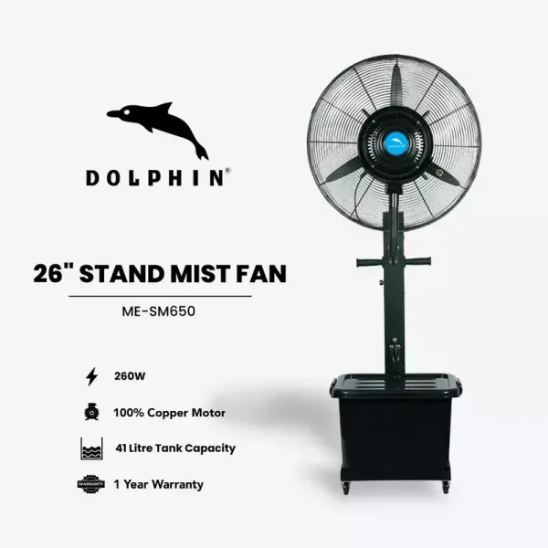 Dolphin Stand Fan 26" Mist Fan ME-SM650