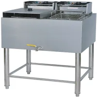Commercial Electric 27L Vertical Deep Fryer, 8kW High-Power Single Tank Double Basket Floor Model Fryer WG-84