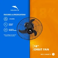 Dolphin Orbit Fan Metal 18" 60W 1803