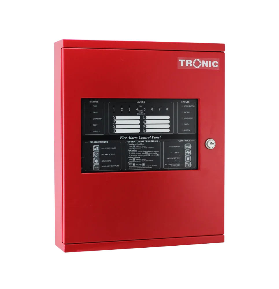 Tronic Fire Panel 8 Zone Metal Non Addressable