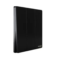 Tronic Black - 3 Gang 2 Way Switch