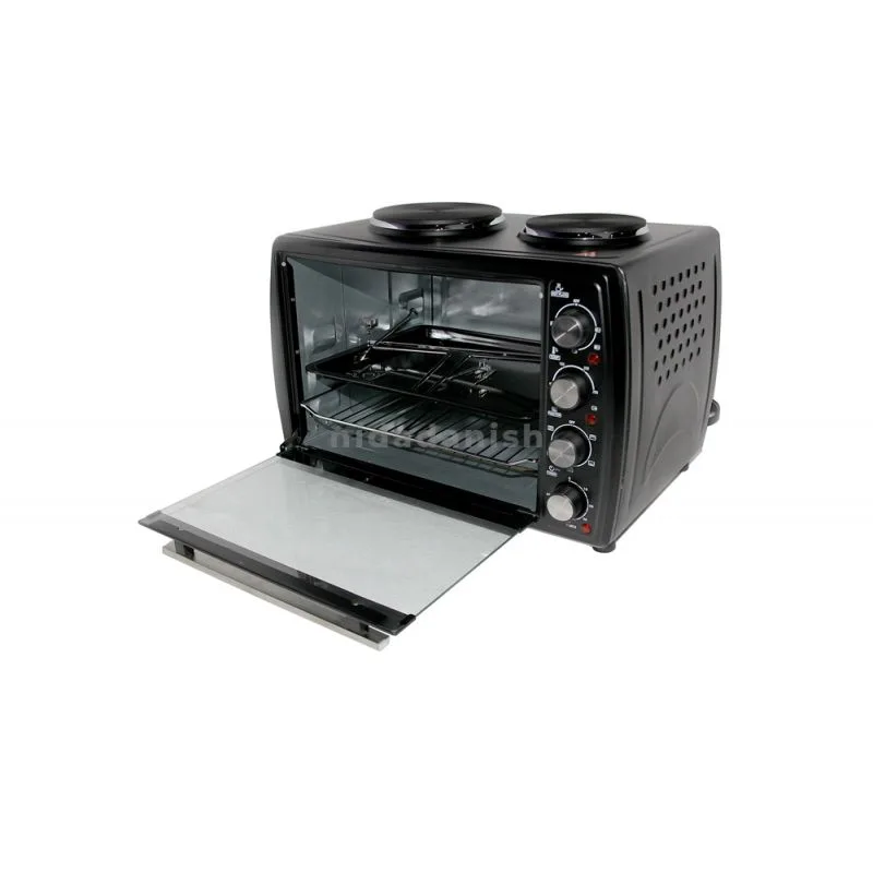 Westpoint Mini Oven 45L 2 Hotplate + Grill + Turnspit Black WOY-45215.4