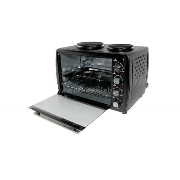 Westpoint Mini Oven 45L 2 Hotplate + Grill + Turnspit Black WOY-45215.4