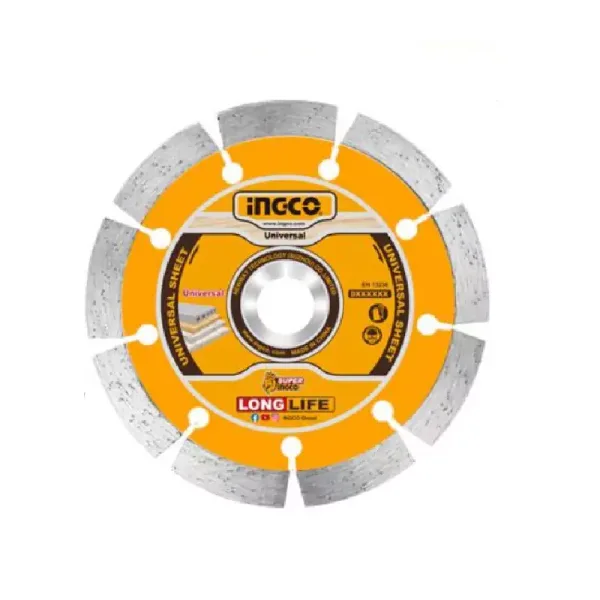 Ingco Dry Cutting Diamond Disc 180mm(7")x22.2mm for Wet & Dry Cutting DMD011802