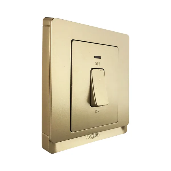 Tronic Gold 20A 1-Gang Double Pole Switch with Neon