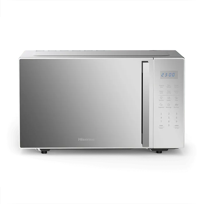 Hisense Microwave 30L 700W Solo Digital Touch Display, 6 Levels, Mirror Finish Silver H30MOMS9H