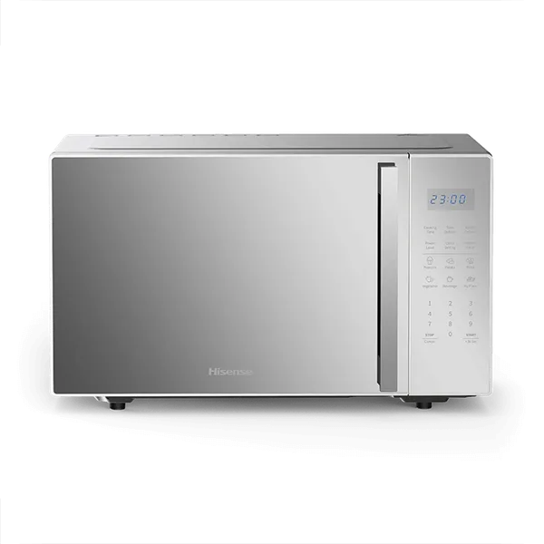 Hisense Microwave 30L 700W Solo Digital Touch Display, 6 Levels, Mirror Finish Silver H30MOMS9H