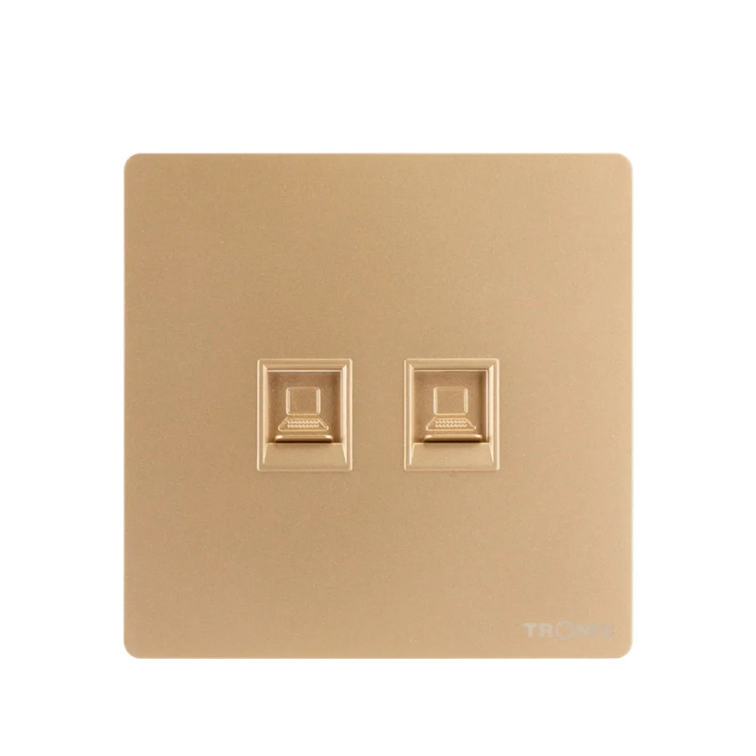 Tronic Gold - 2 Gang Data Socket