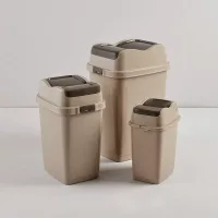 Dunya Dustbin Easy 50L Plastic Swing 09715 Multi Color