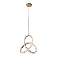 Tronic Golden Crystal Knot Pendant Light - 30W LED