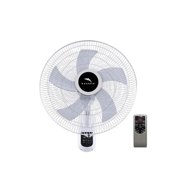 Dolphin Wall Fan - 18-Inch, Five Blades, Indoor Use, with Remote Control, ME-1805WP-R