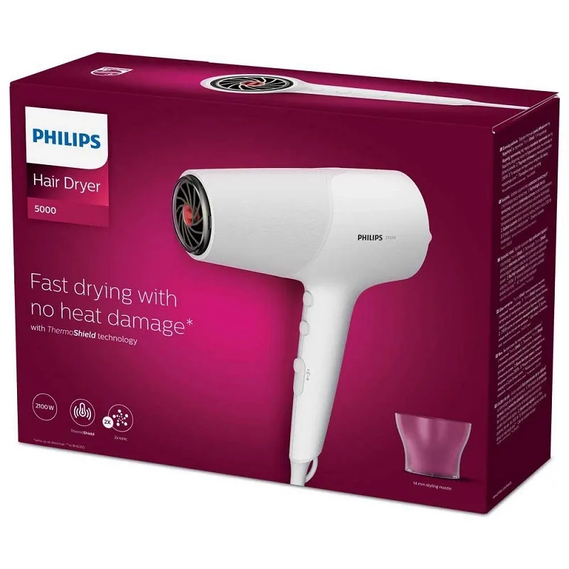 Philips Hair Dryer 2100W 6 Heat/Speed Settings BHD500