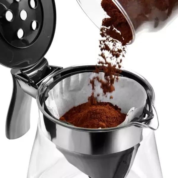 Delonghi Drip Coffee Maker 1.25L Glass Jug, 10 Cups, 1800W, Water Dispenser, Warming Plate ICM17210