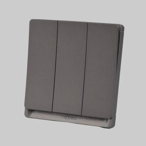 Tronic 3-Gang 2-Way Switch - Grey