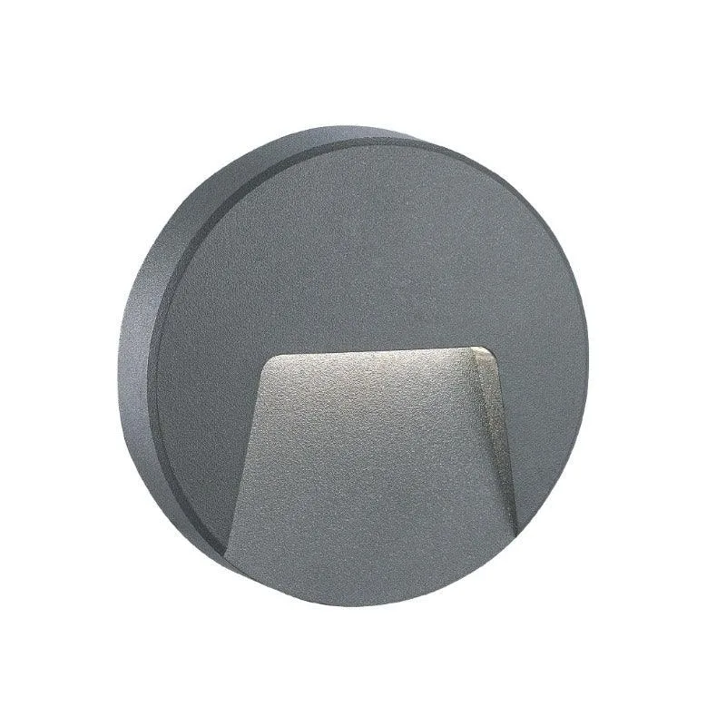 Tronic Circular Dark Grey Curved LED Step Light