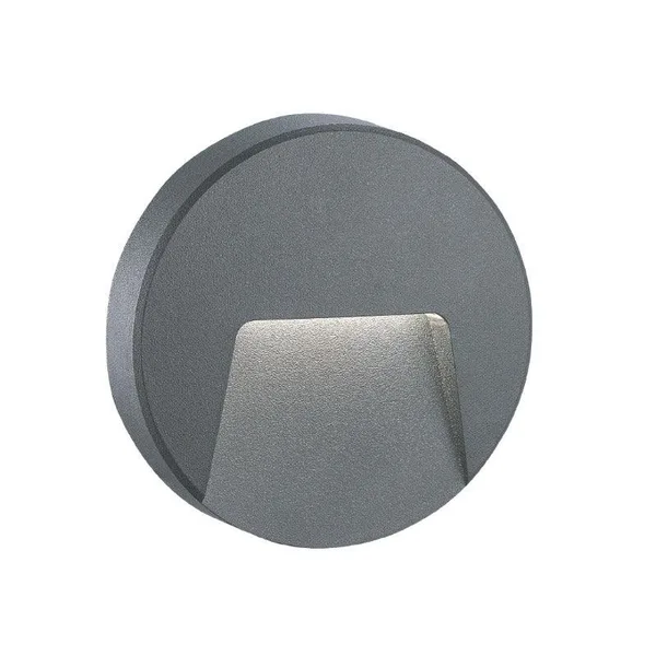 Tronic Circular Dark Grey Curved LED Step Light