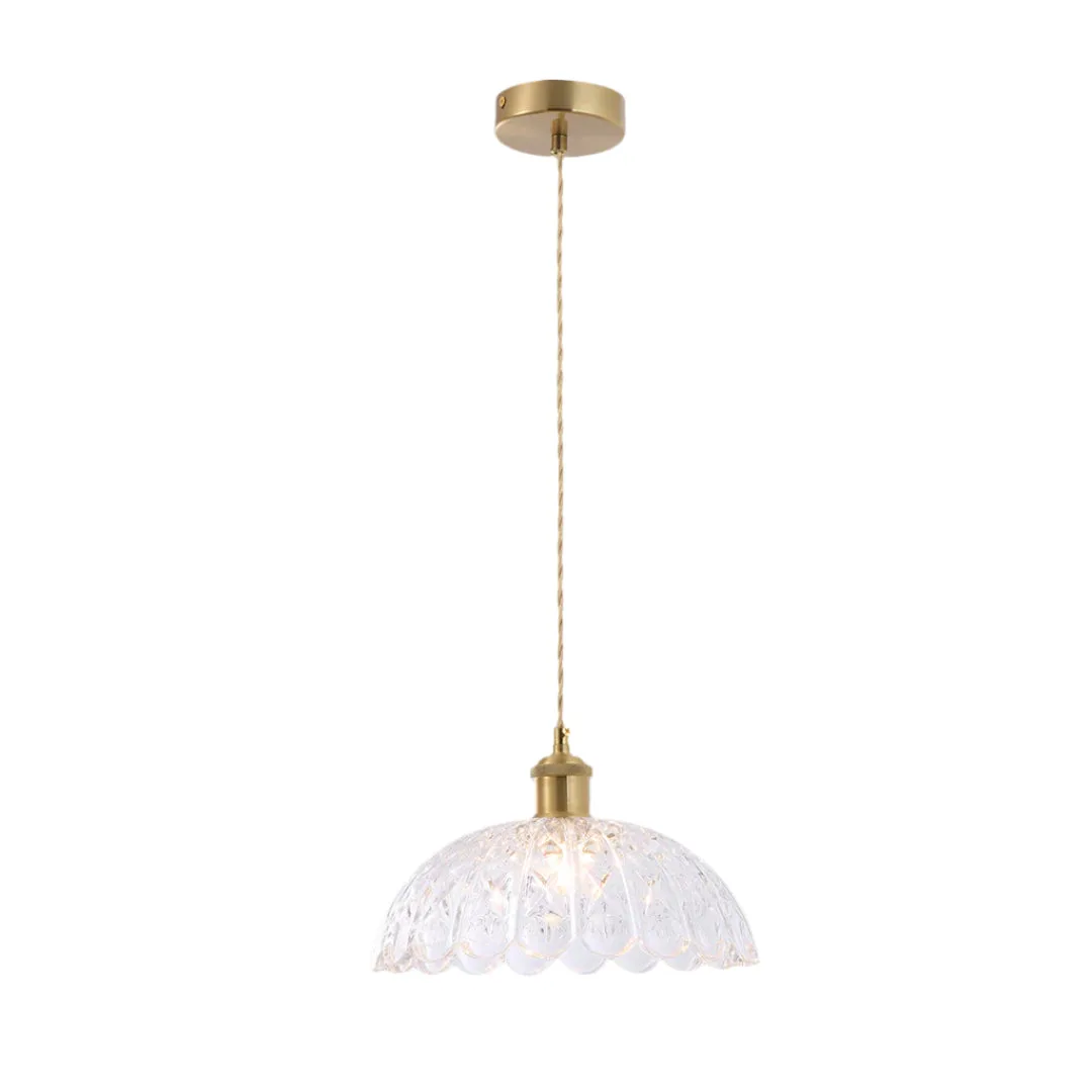 Tronic Vintage Clear Glass Pendant Lamp - Decorative E27 Hanging Light