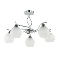 Tronic Elegant Silver 5-Light Frosted Glass Pendant