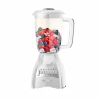 Decakila Blender 1.5l Plastic Jug with Stainless Steel Blades 500w Kejb044w 10 speed control with pulse copper wire motor anti slip feet design