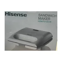 Hisense Sandwich Maker with Non-Stick Plates, 700 Watts HSM701GCW