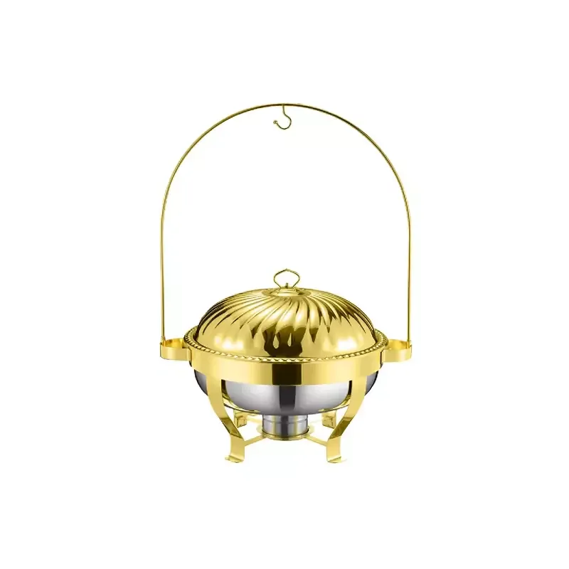 Commercial Kitchen Equipment Luxury Golden Lily Hanging Chafing Dish 8.0L, Premium Stainless Steel DZW-GL080