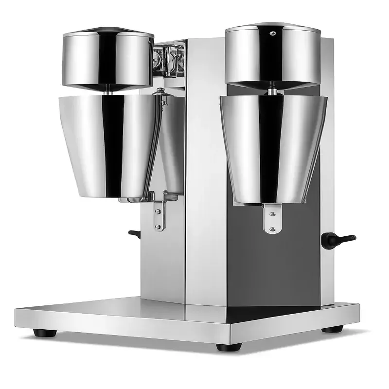 Commercial Electric Double Head Milk Shaker, 2850ml Professional Drink Mixer, Heavy-Duty 560W Copper Motor Milkshake Machine WG-DM2