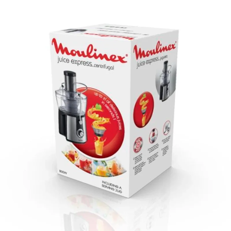 Moulinex Juice Extractor 800W 2L 75MM Chute 2 Speeds JU550D27