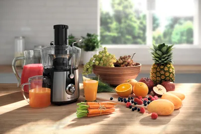 Moulinex Juice Extractor 800W 2L 75MM Chute 2 Speeds JU550D27