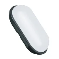 Tronic 20W IP54 Black Oval LED Ceiling Light - Surface Mounted Bulkhead