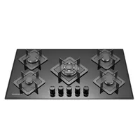 Homebase Built-In Gas Cooktop Hob 5 Burner Black HB-90-B11