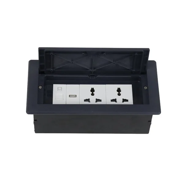 Tronic In Desk Socket 2G Universal + USB + RJ45 Data