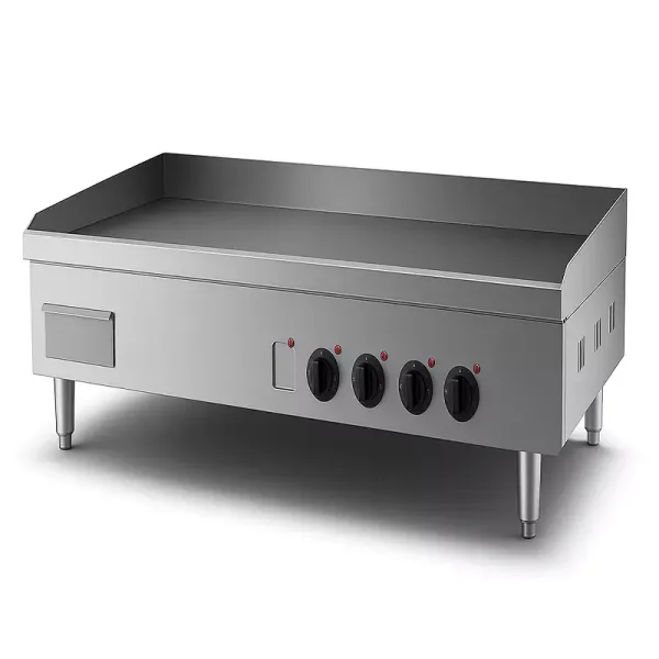 Commercial Industrial Electric Griddle 12kW, Extra-Large 1200mm Heavy-Duty Flat Top Grill, Professional Stainless Steel Commercial Griddle WG-48