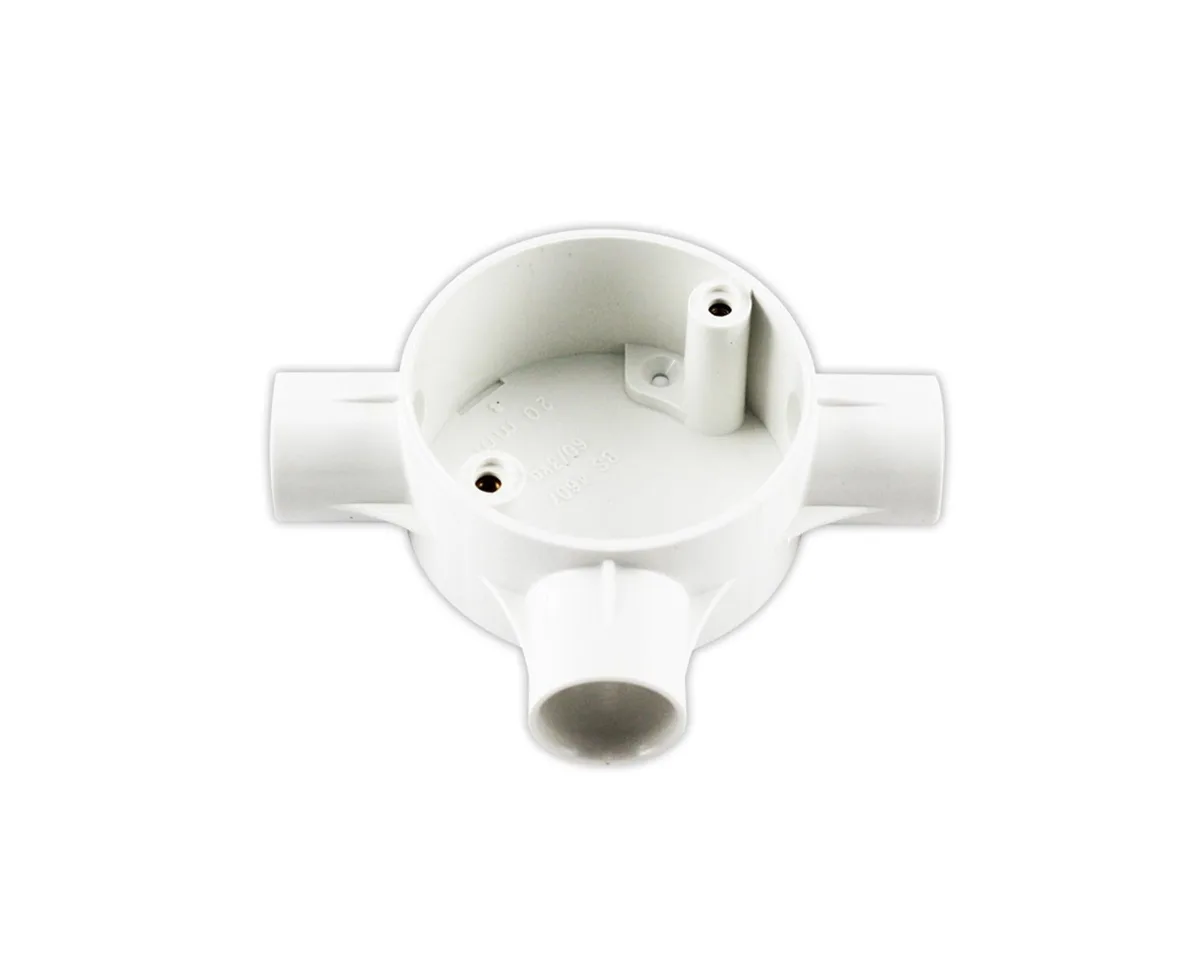 Tronic Junction Circular Box 3 Way - 20mm