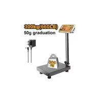 Ingco Rechargeable Digital Platform Scale 300kg with LED Display, 50g Graduation HESA33003