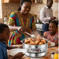Nadstar Jumbo Stainless Steel Hotpot Redberry 15000ml Insulated Food Warmer Serving Casserole