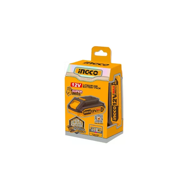 Ingco Lithium-Ion Battery Pack 12V 1.5Ah with LED Battery Power Indicator FBLI12151