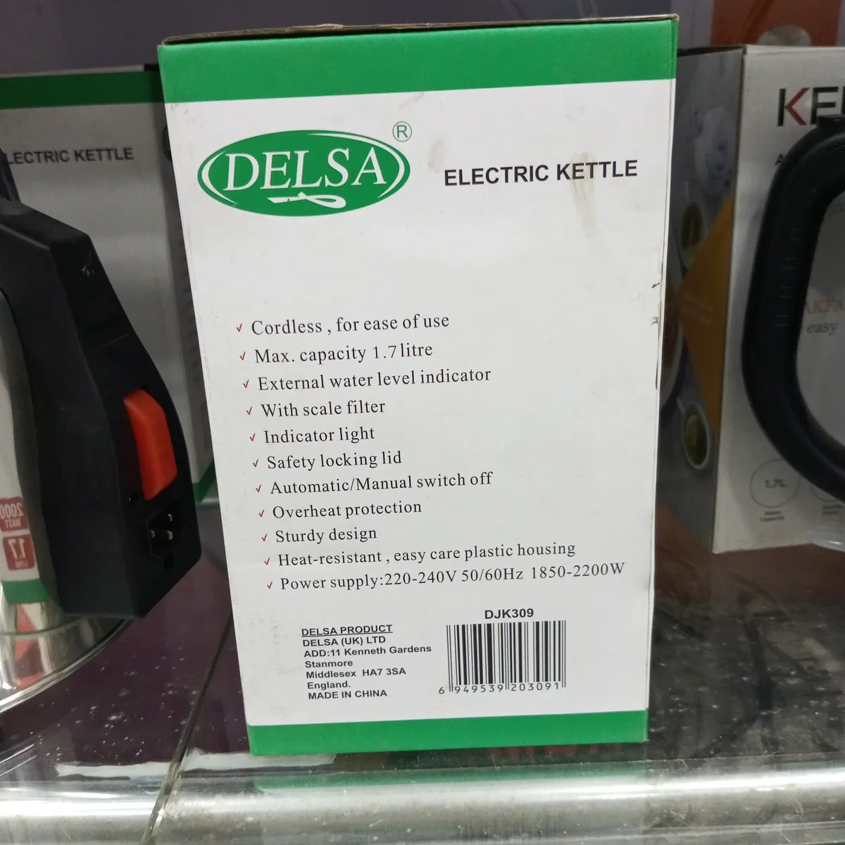 Delsa Electric Kettle DJK309 2000W 1.7L