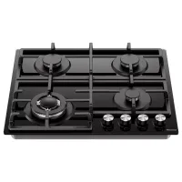 Hisense Built-in Gas Hob, Black, 60 x 60cm, 220-240V, 50Hz, 8060W, HHU60GAGB