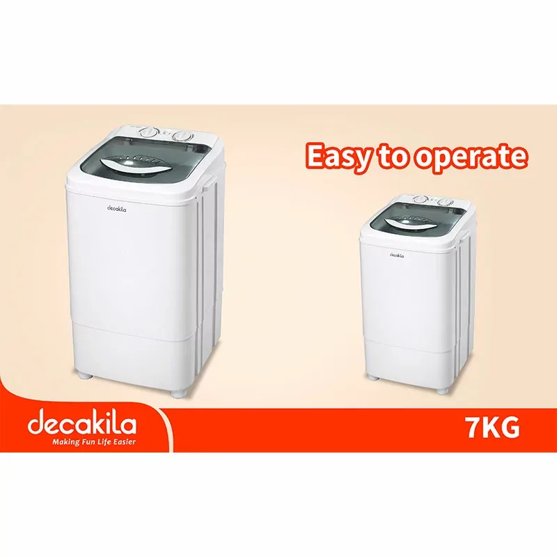Decakila Washing Machine 7kg Wash Top Load, Single Tub Capacity Wash Timer Wash Drain Selector Lint Filter KEDM004W