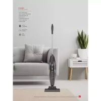 Nikai Vacuum Cleaner 0.8l 2 in 1 Stick and Hand Held 600w NVC320H1 Transparent Dust Cup Power Cord Wrap Washable Dust Bag Easy Carry Handle