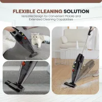 Nikai Vacuum Cleaner 0.8l 2 in 1 Stick and Hand Held 600w NVC320H1 Transparent Dust Cup Power Cord Wrap Washable Dust Bag Easy Carry Handle