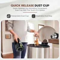 Nikai Vacuum Cleaner 0.8l 2 in 1 Stick and Hand Held 600w NVC320H1 Transparent Dust Cup Power Cord Wrap Washable Dust Bag Easy Carry Handle