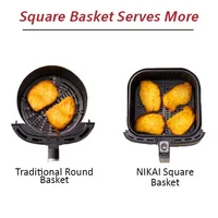 Nikai Airfryer 8L Manual 1300W NAF877A 30 Mins Timer Detachable Frying Basket Baking And Frying