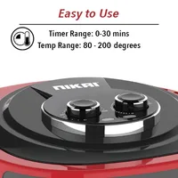 Nikai Airfryer 8L Manual 1300W NAF877A 30 Mins Timer Detachable Frying Basket Baking And Frying