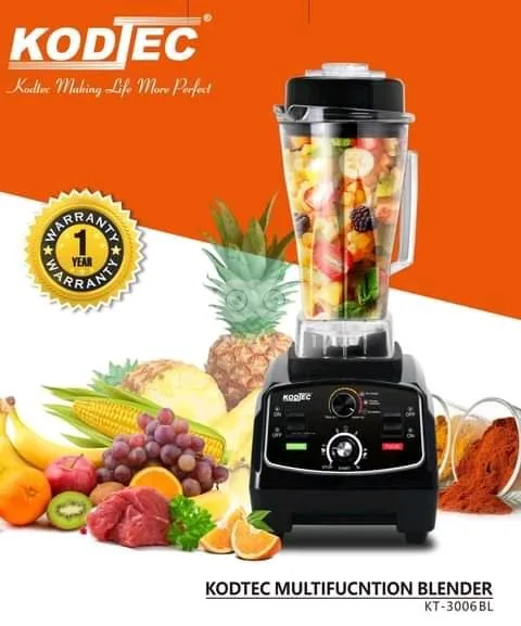 Kodtec Heavy Duty Blender - 800W Powerful Motor, 1.5L Durable Jar, Strong Grinding, Mixing & Blending Performance, Heavy Duty Kitchen Blender KT-3006-11HBL 3 Kodtec Heavy Duty Blender - 800W Powerful Motor, 1.5L Durable Jar, Strong Grinding, Mixing & Blending Performance, Heavy Duty Kitchen Blender KT-3006-11HBL