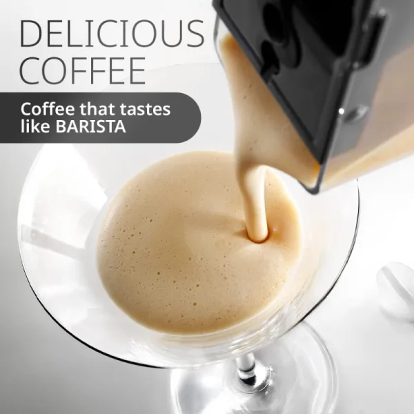 Delonghi PrimaDonna Elite Fully Automatic Espresso Machine 1450W, Automatic Milk Frother ECAM650.85.MS